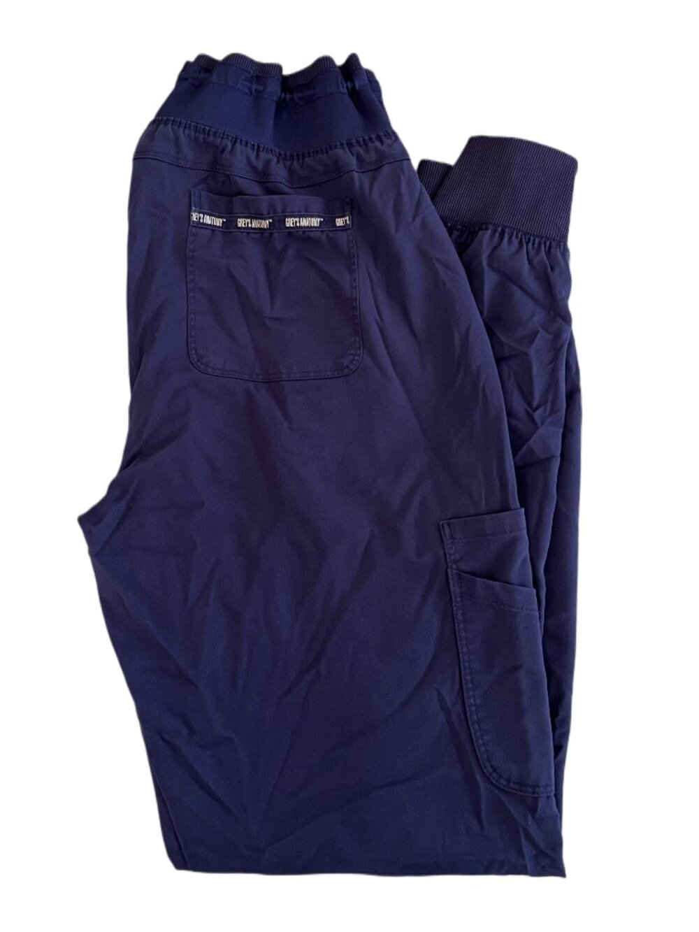 Grey's Anatomy Spandex Stretch 7-Pocket Scrub Joggers Navy Women's M-Tall